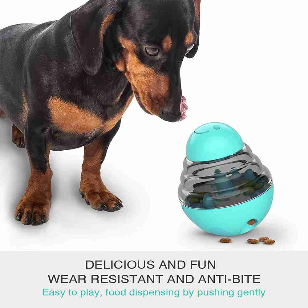 Dog Toy Treat Dispenser for Small Big Dogs Interactive Shaking Leakage Food Container Increases IQ Tumbler Pet Track Rolling Toy
