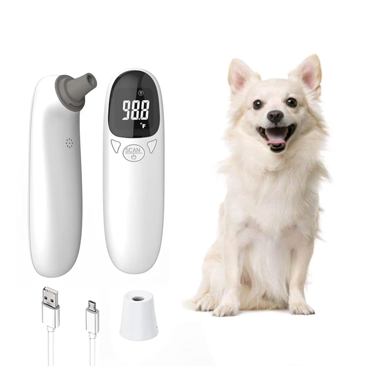 Thermomètre auriculaire infrarouge pour chien et chat