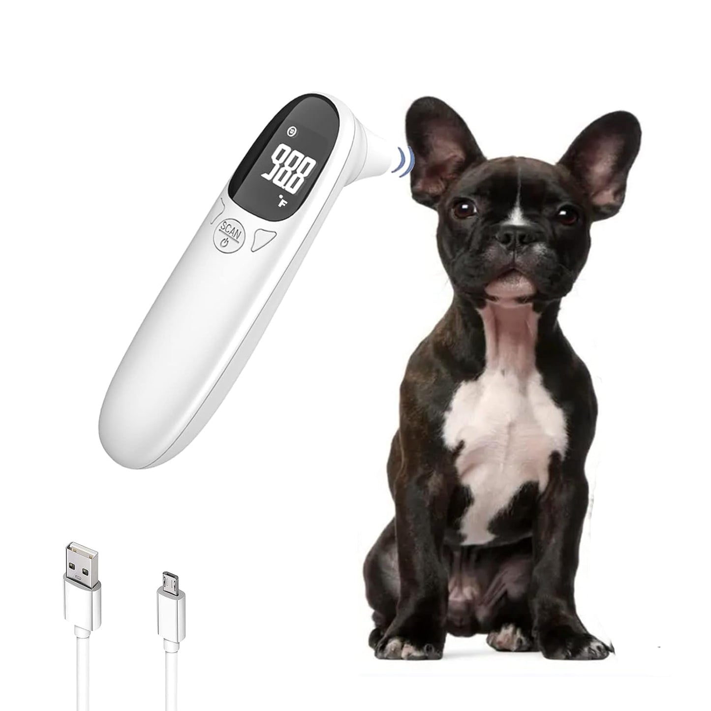 Thermomètre auriculaire infrarouge pour chien et chat