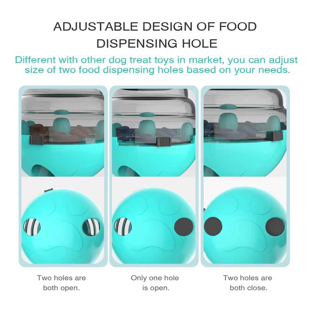 Dog Toy Treat Dispenser for Small Big Dogs Interactive Shaking Leakage Food Container Increases IQ Tumbler Pet Track Rolling Toy