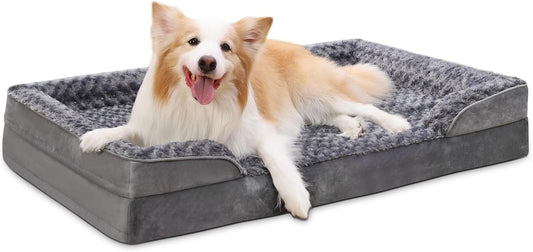 Panier orthopédique pour chien - Mémoire de forme - Soulage les articulations - Housse déhoussable et lavable - CASPER&CO
