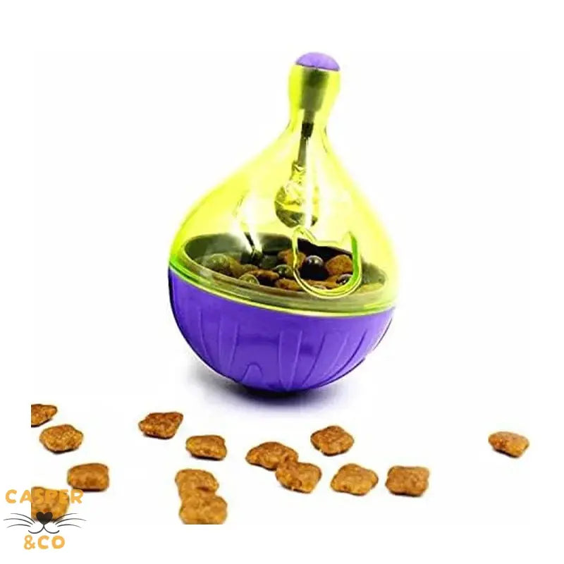 Jouet distributeur de croquettes interactif pour chats - Stimulation mentale et physique - Ralentit l'alimentation - Anti-glouton - CASPER&CO