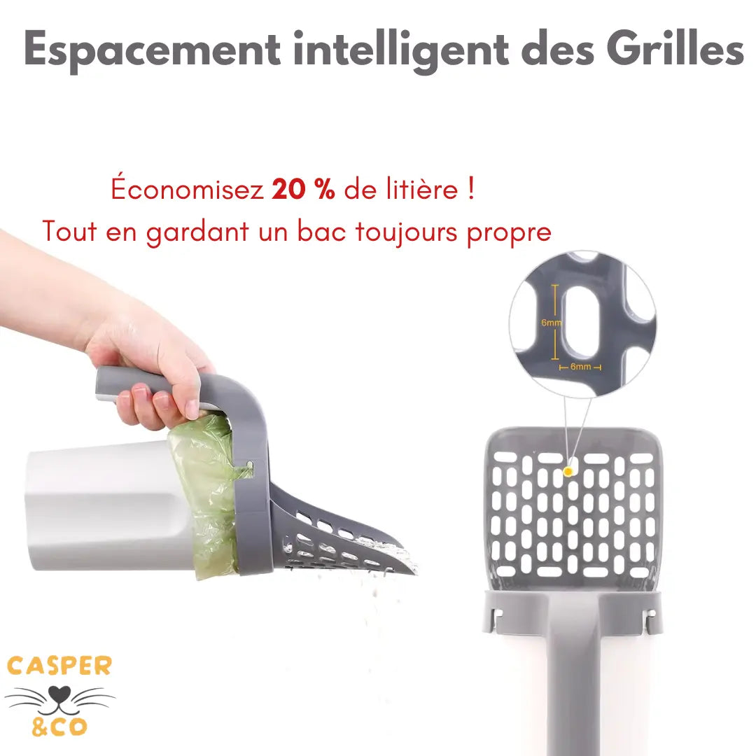 Pelle à litière avec sac intégré
