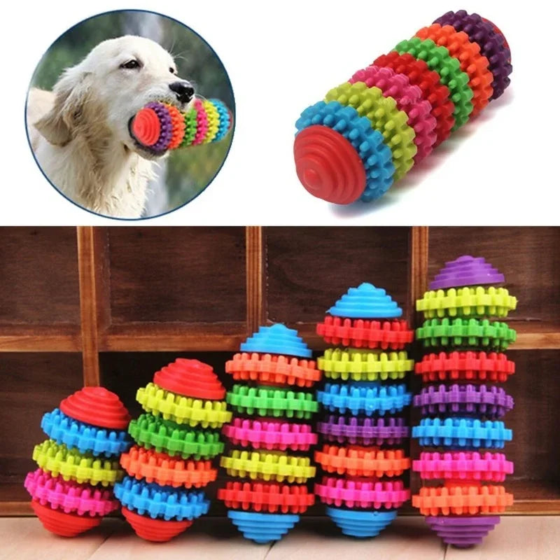 New Durable Rubber Pet Dog Puppy Cat Dental Teething Healthy Teeth Gums Chew Toy Dog Stuff Dog Toys for Large Dogs Jouet Chat