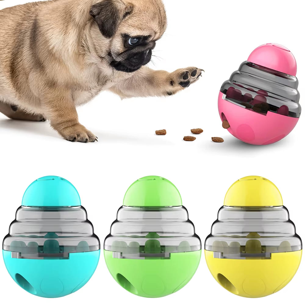 Dog Toy Treat Dispenser for Small Big Dogs Interactive Shaking Leakage Food Container Increases IQ Tumbler Pet Track Rolling Toy
