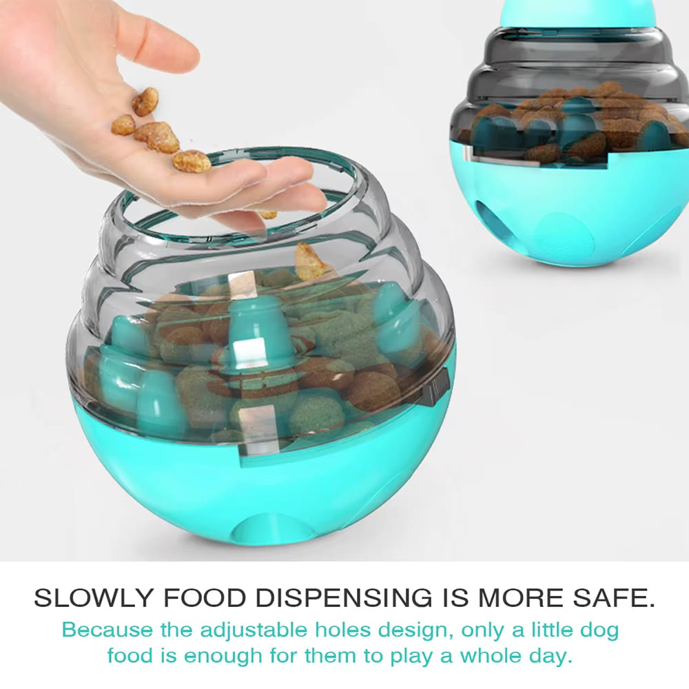 Dog Toy Treat Dispenser for Small Big Dogs Interactive Shaking Leakage Food Container Increases IQ Tumbler Pet Track Rolling Toy