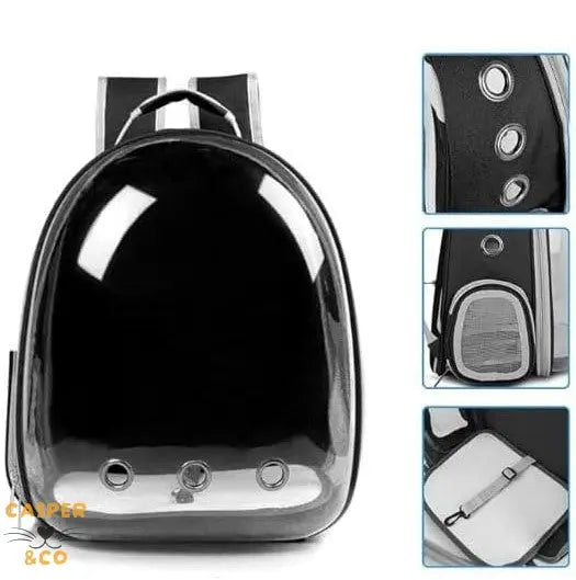 Sac à dos de transport pour chat - Fenêtre panoramique - Ventilation optimale - Confort et sécurité pour voyages - CASPER&CO
