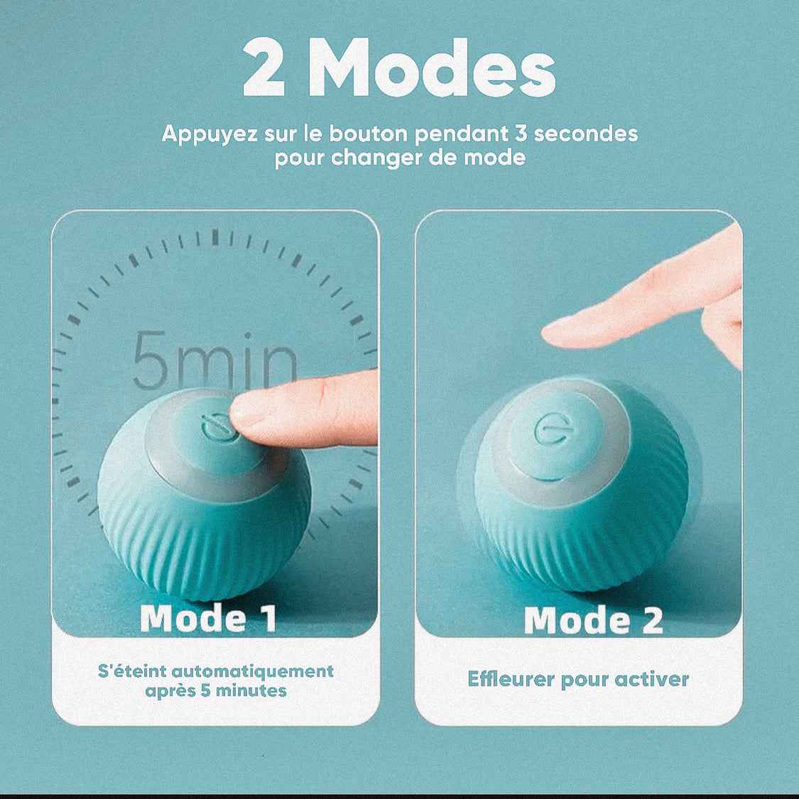 Balle rotative pour chat - Jouet interactif électrique