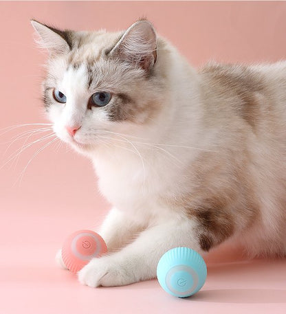 Balle rotative pour chat - Jouet interactif électrique